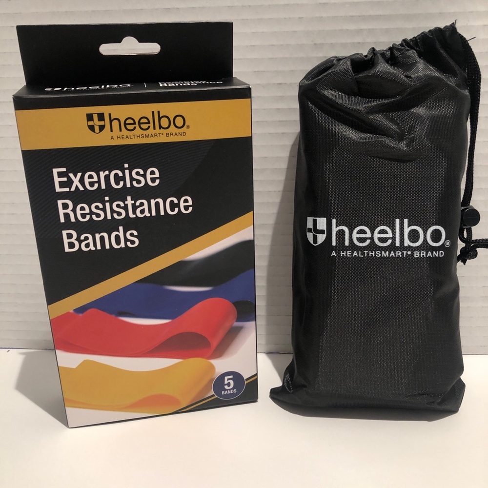 Heelbo Physical Therapy Rubber Resistance Bands with 5 Levels of Resistance. New